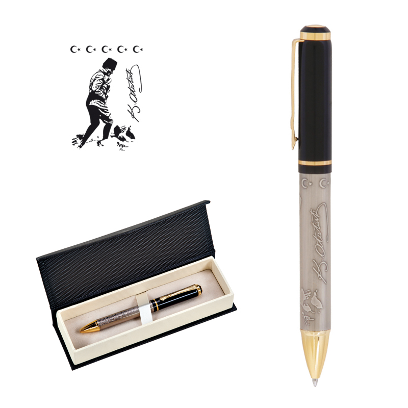 Metal Kabartmalı Tükenmez Kalem Seti - 3