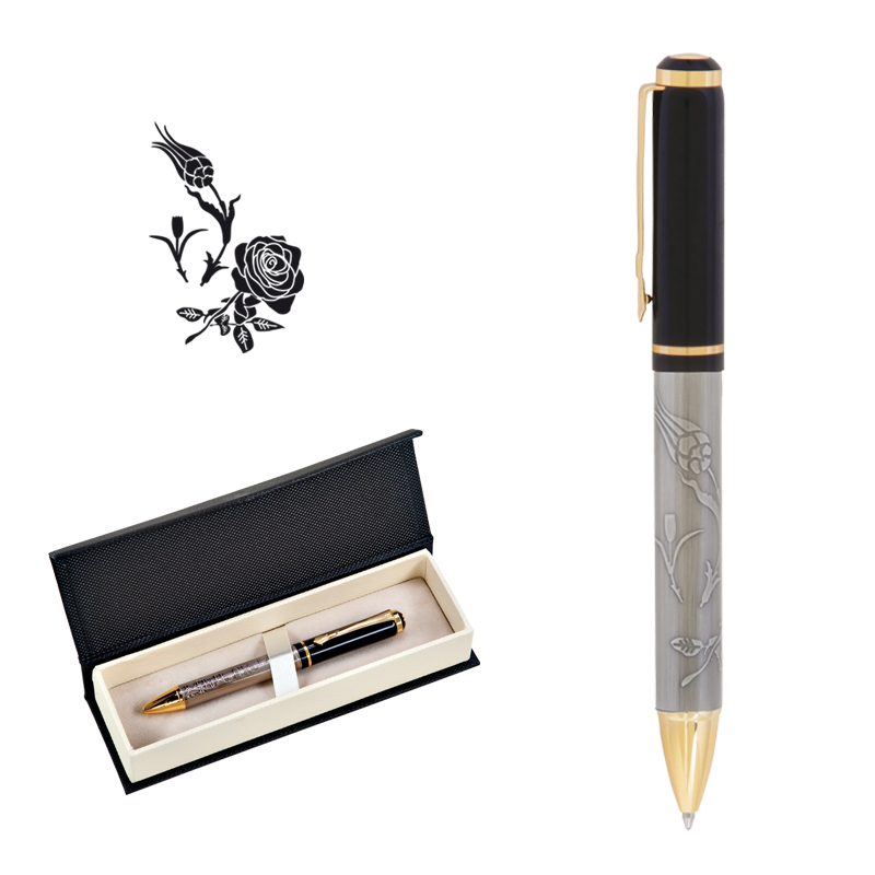 Metal Kabartmalı Tükenmez Kalem Seti - 7