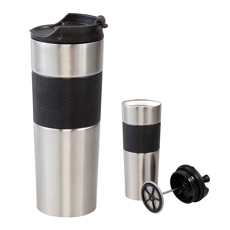French Press Özellikli Çelik Termos 450 ml