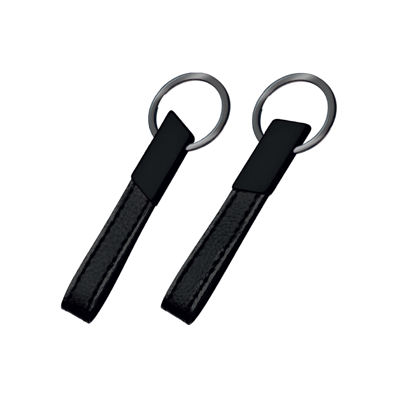 Çift Taraflı Metal Suni̇ Deri̇ Anahtarlık - 3