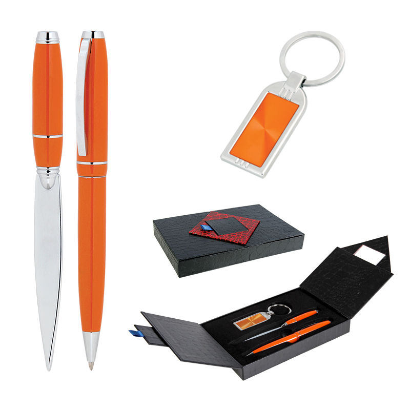 Metal Kalem, Anahtarlık, Zarf Açacağı Seti - 3