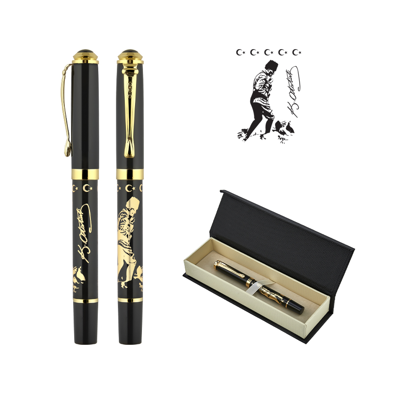 Metal Kabartmalı Roller Kalem Seti