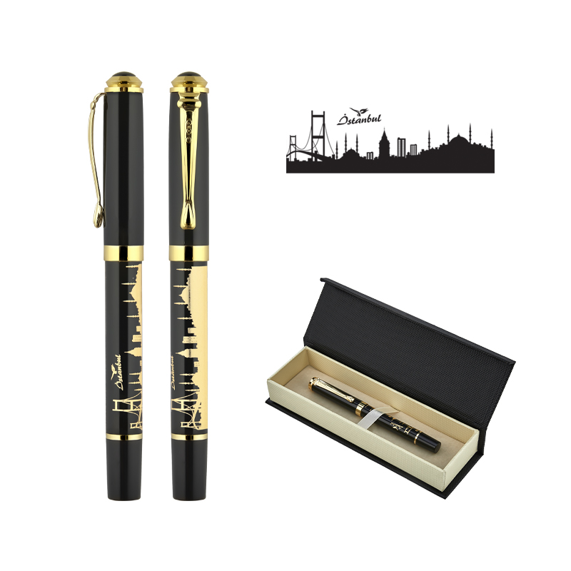 Metal Kabartmalı Roller Kalem Seti - 5