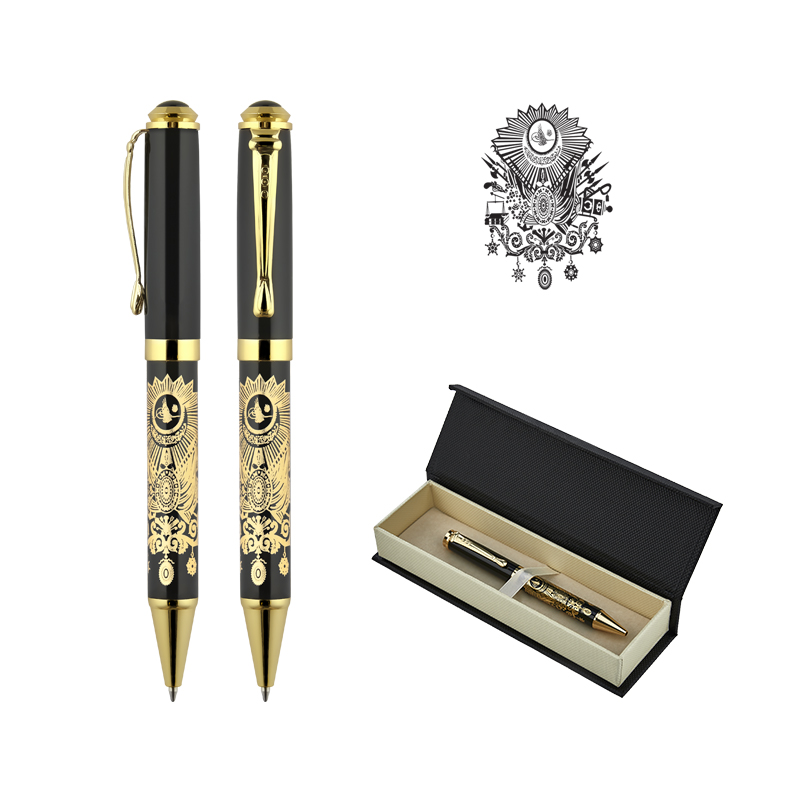 Metal Kabartmalı Tükenmez Kalem Seti - 6