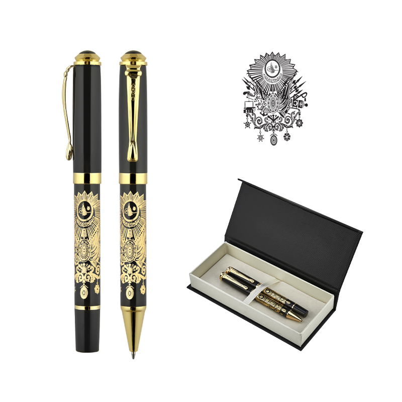 Metal Kabartmalı Roller - Tükenmez Kalem Seti - 6