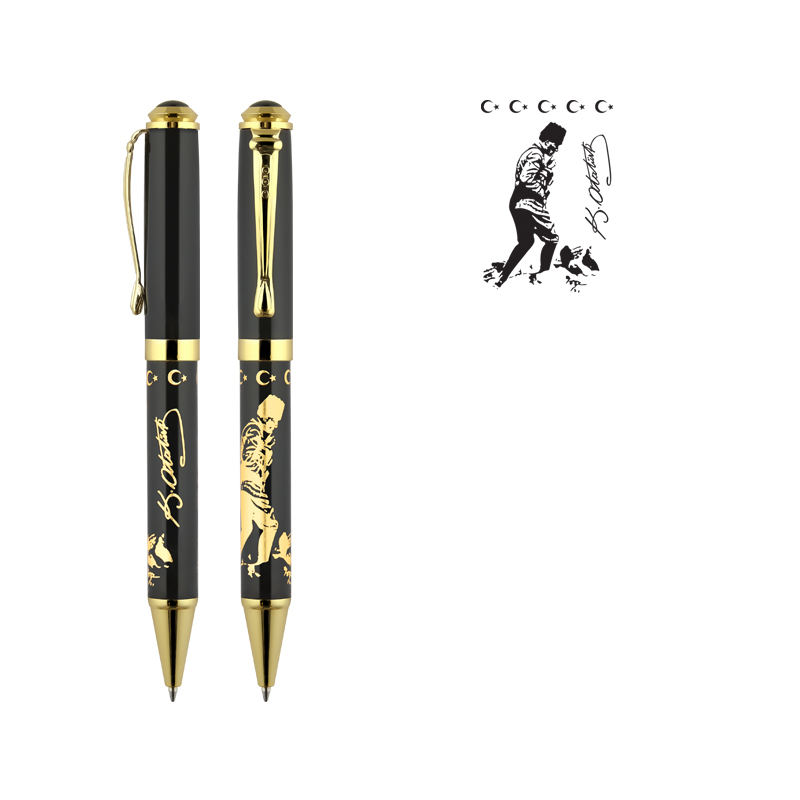 Metal Kabartmalı Tükenmez Kalem