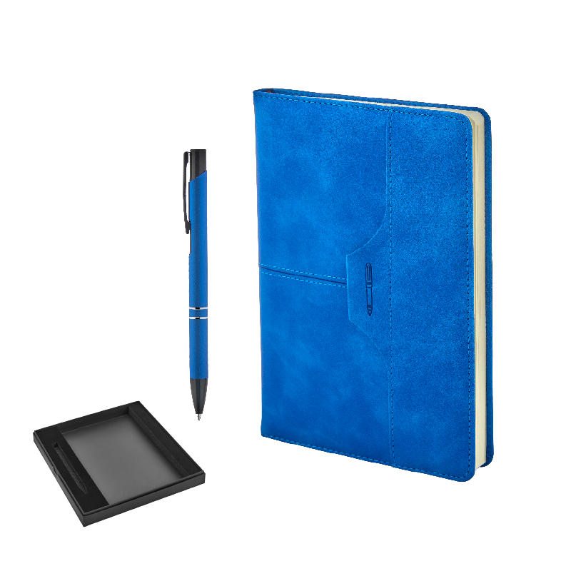 Metal Kalem, Termo Deri Defter Seti - 3