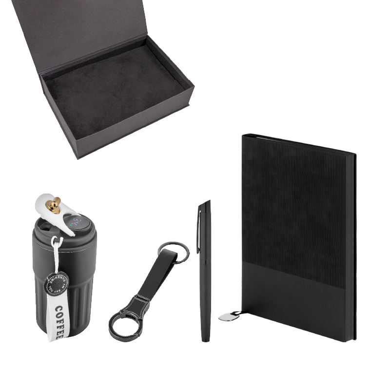 440ml Termos, Metal Kalem, Anahtarlık, Termo Deri Defter Hediye Seti