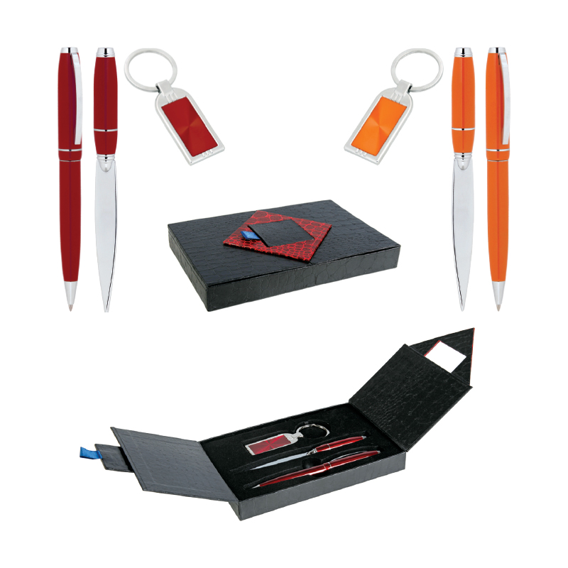 Metal Kalem, Anahtarlık, Zarf Açacağı Seti