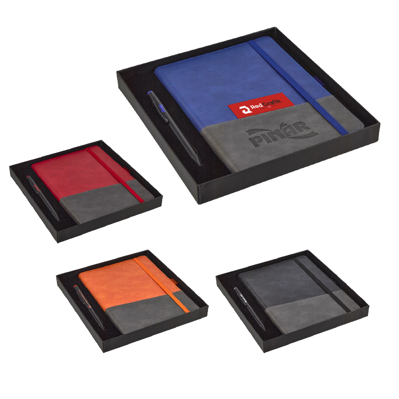 Termo Deri Defter, Metal Kalem Hediye Seti