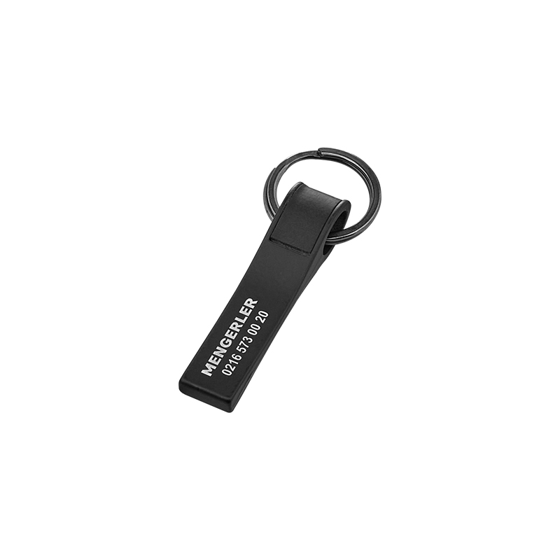 Çift Taraflı Metal Suni̇ Deri̇ Anahtarlık - 4