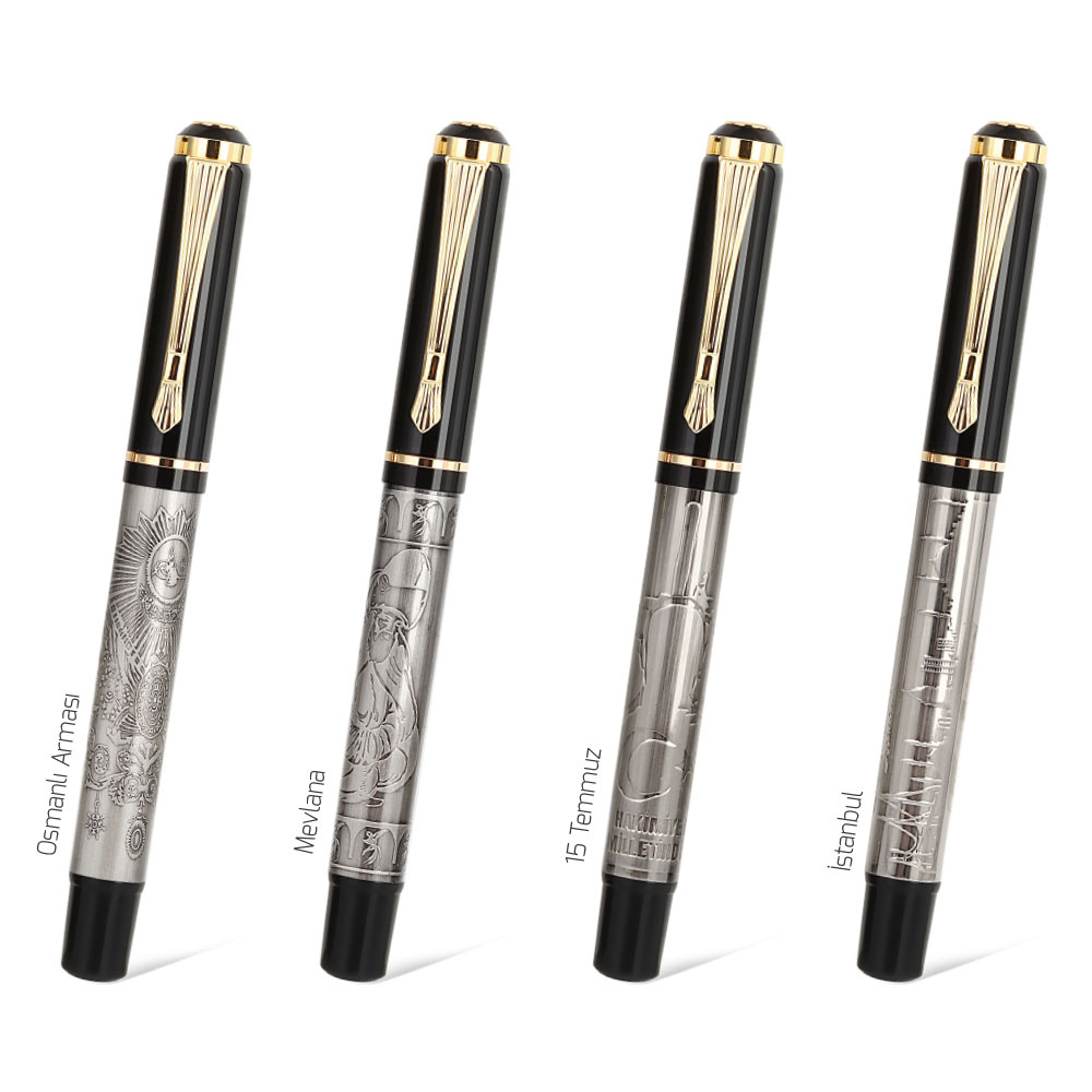 Metal Kabartmalı Roller Kalem