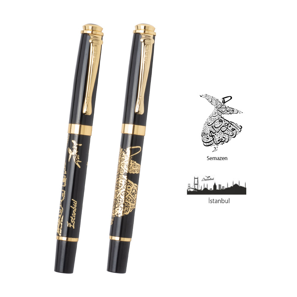 Kabartmalı İstanbul + Mevlana Roller Kalem