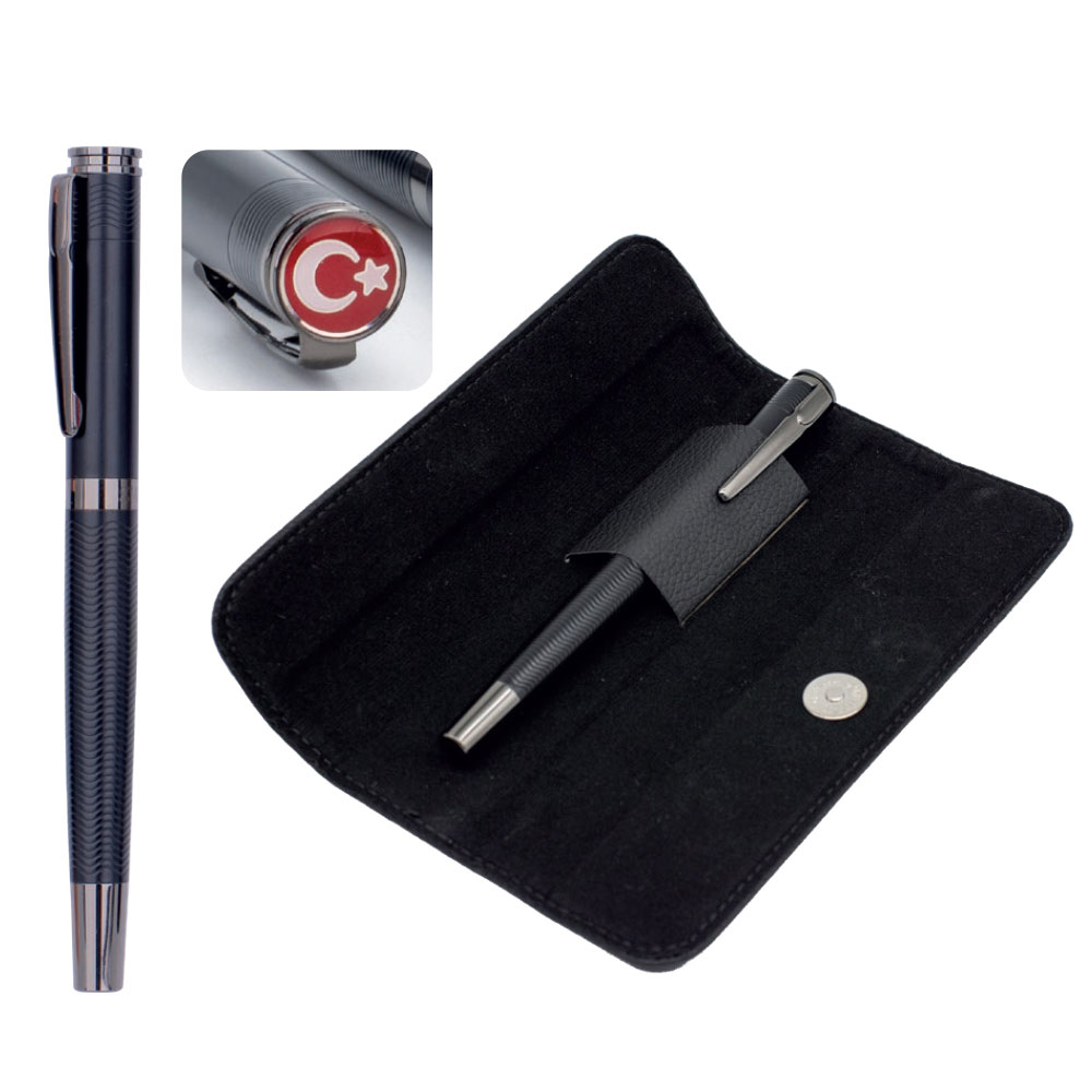 Tekli Kılıflı Metal Roller Kalem Seti