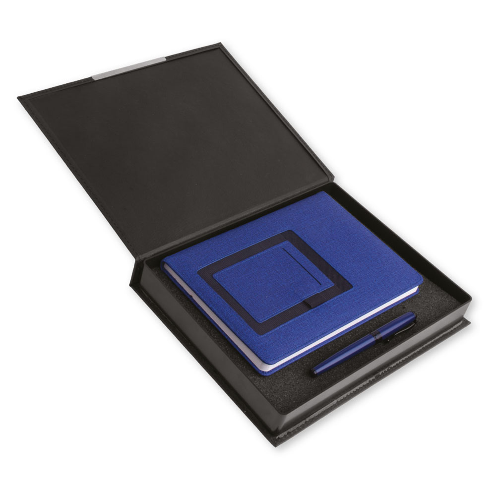 13x21 cm Termo Deri Defter, Metal Roller Kalem Hediye Seti