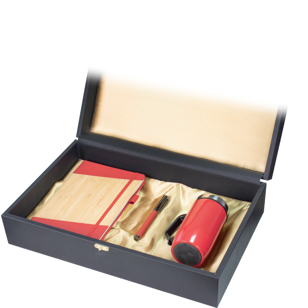 14 x 21 Bambu Defter, 280 ml Bardak Termos, Roller Kalem Hediye Seti