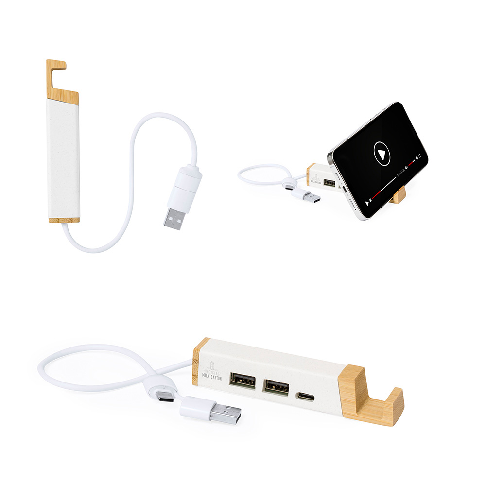 Telefon Tutuculu USB Çoklayıcı