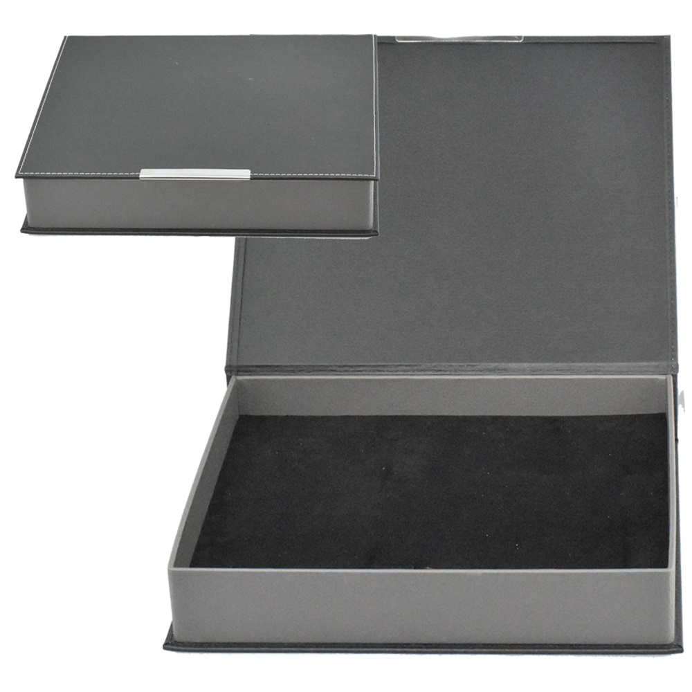 28,5x31,5x6 cm Suni Deri (Plastik Kasa) Boş Set Kutusu