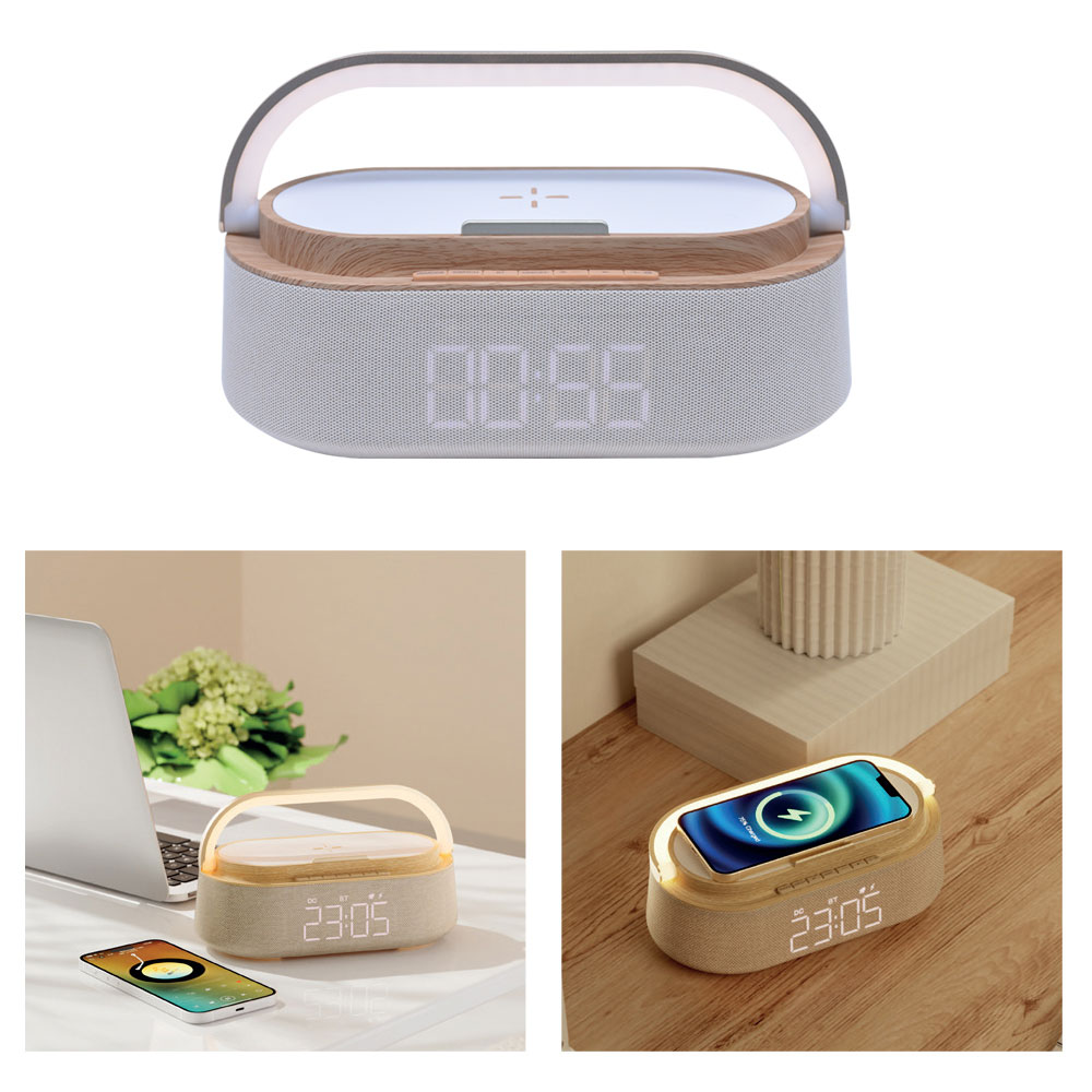 5’i 1 Arada Bluetooth Hoparlör + Masa Lambası + Şarj İstasyonu