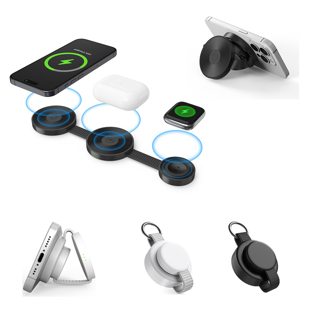 3'ü 1 Arada Kablosuz Şarj İstasyonu