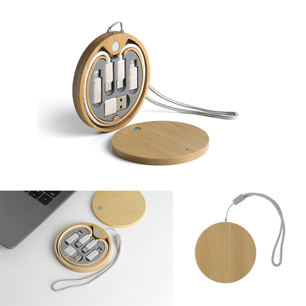 Bambu Gövde Çok Fonksiyonlu Kablo Seti