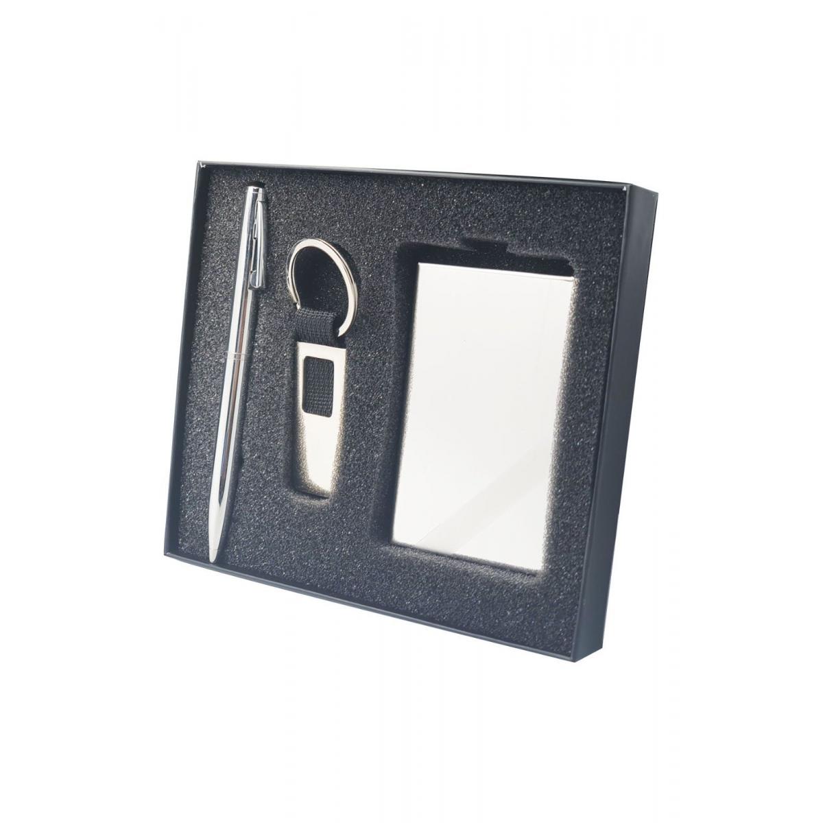 Metal Kalem, Anahtarlık, Kartvizitlik Hediye Seti - 4