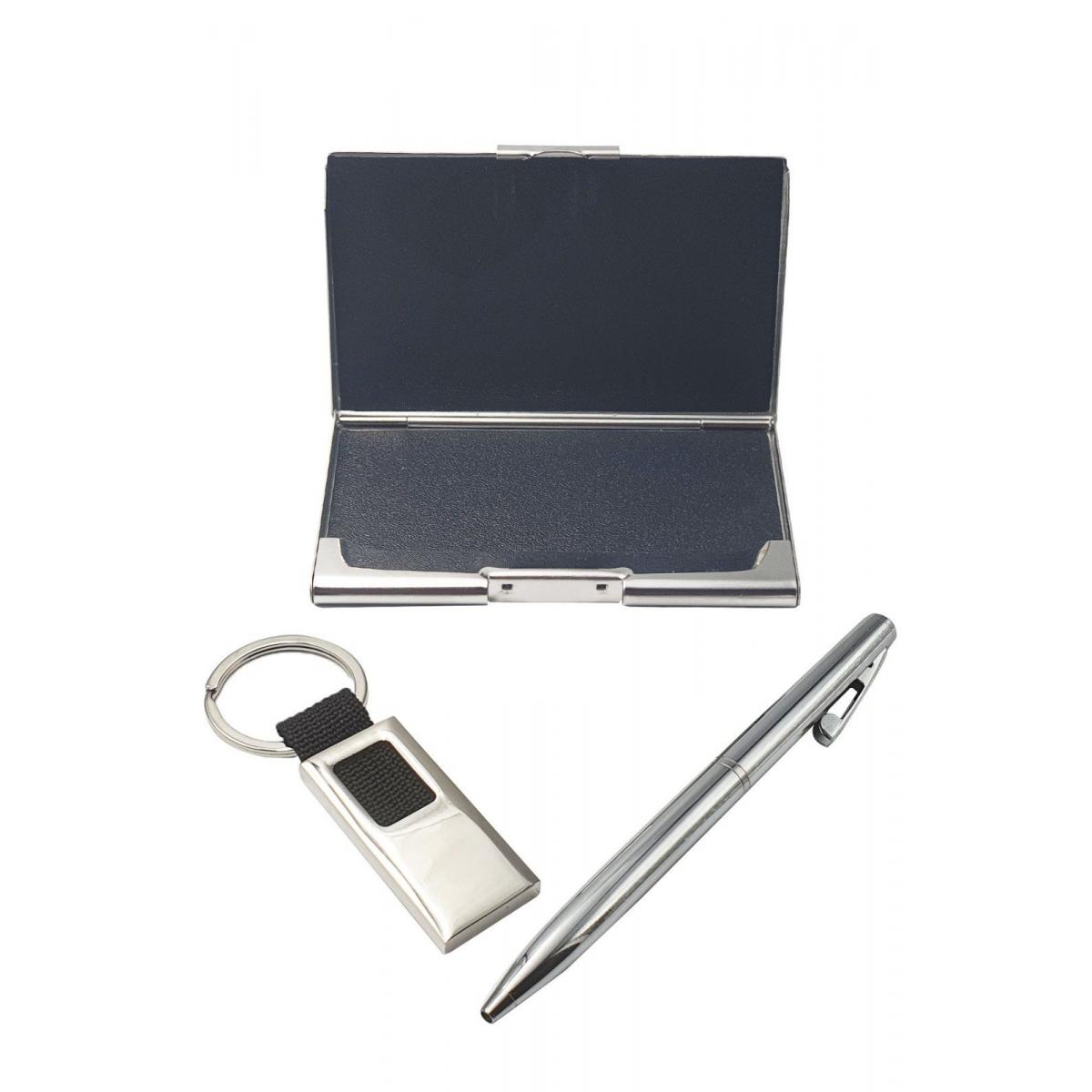 Metal Kalem, Anahtarlık, Kartvizitlik Hediye Seti - 3