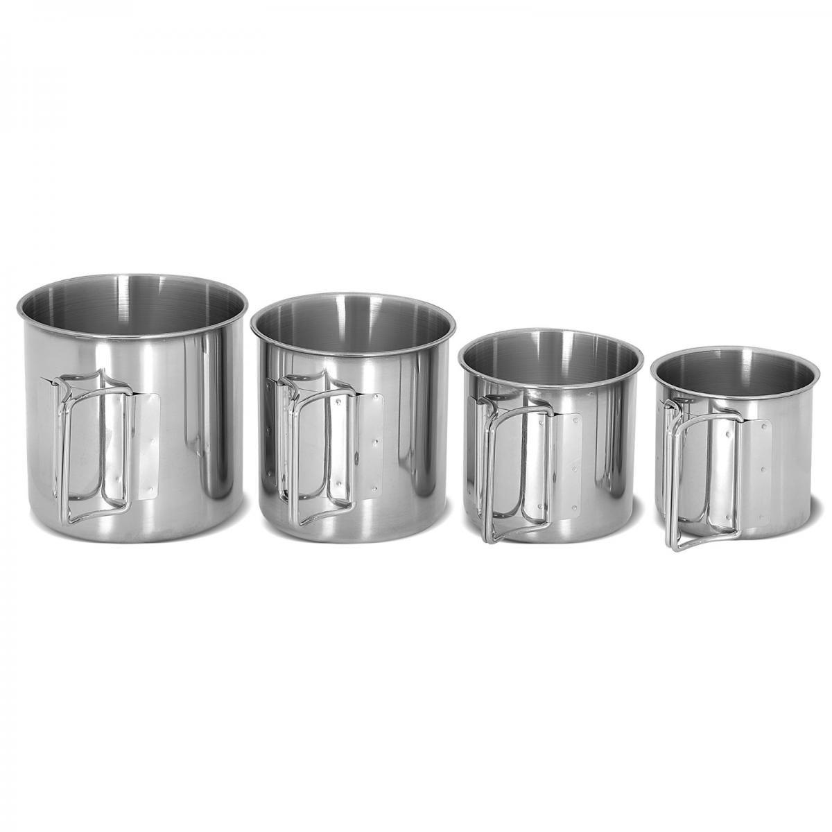 4'lü Set Paslanmaz Çelik Kamp Seti