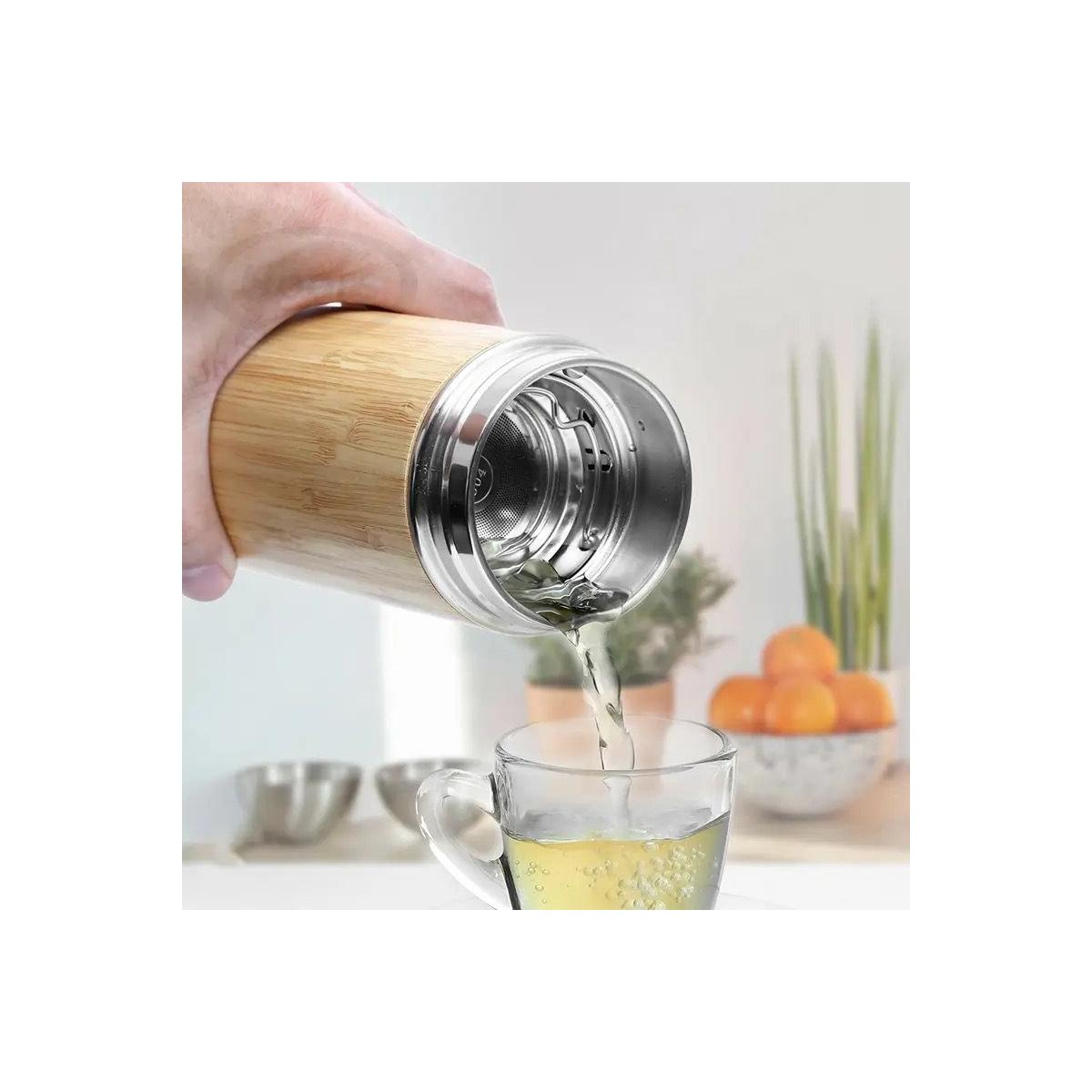 Bambu Gövdeli Çelik Termos 450 ml - 10