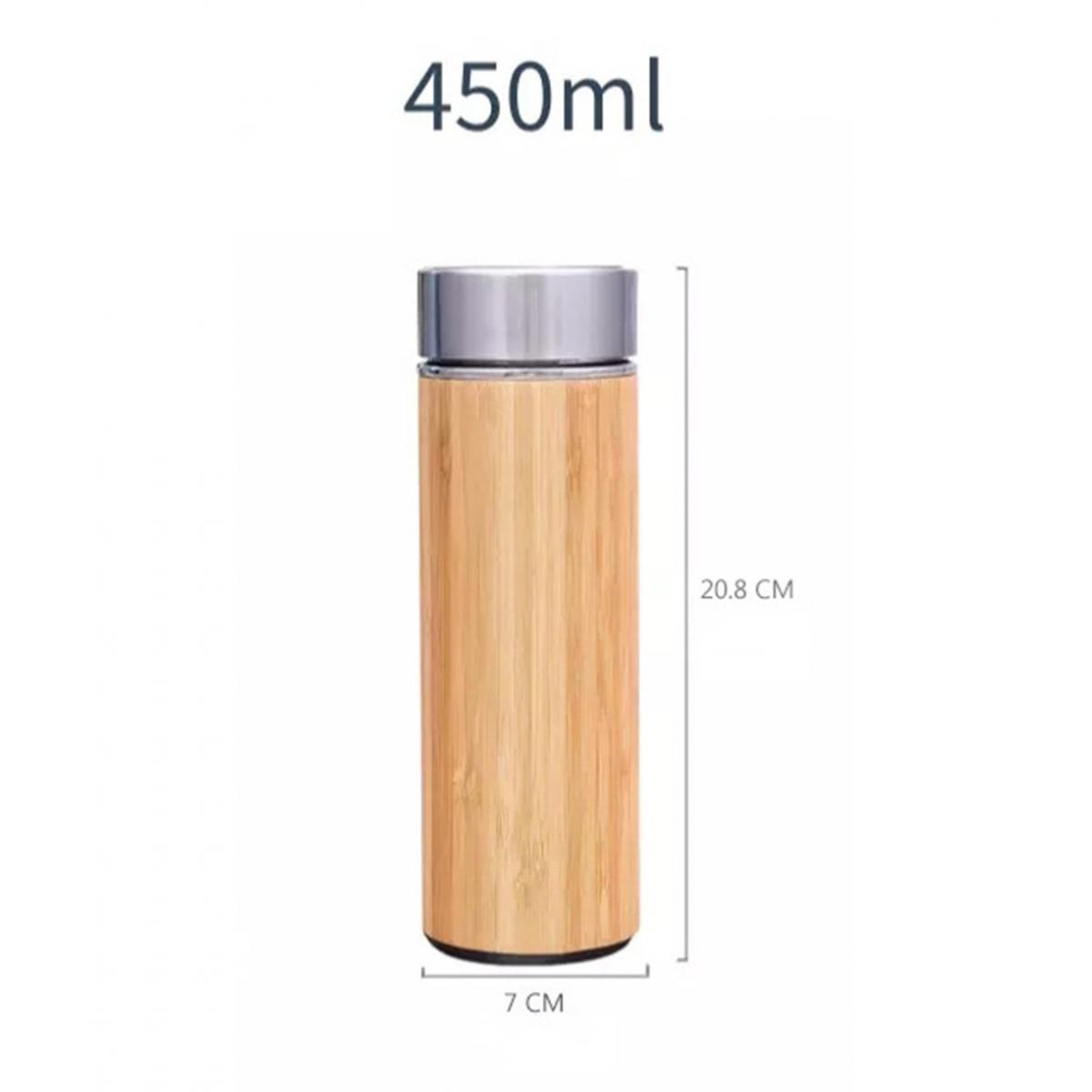 Bambu Gövdeli Çelik Termos 450 ml - 5