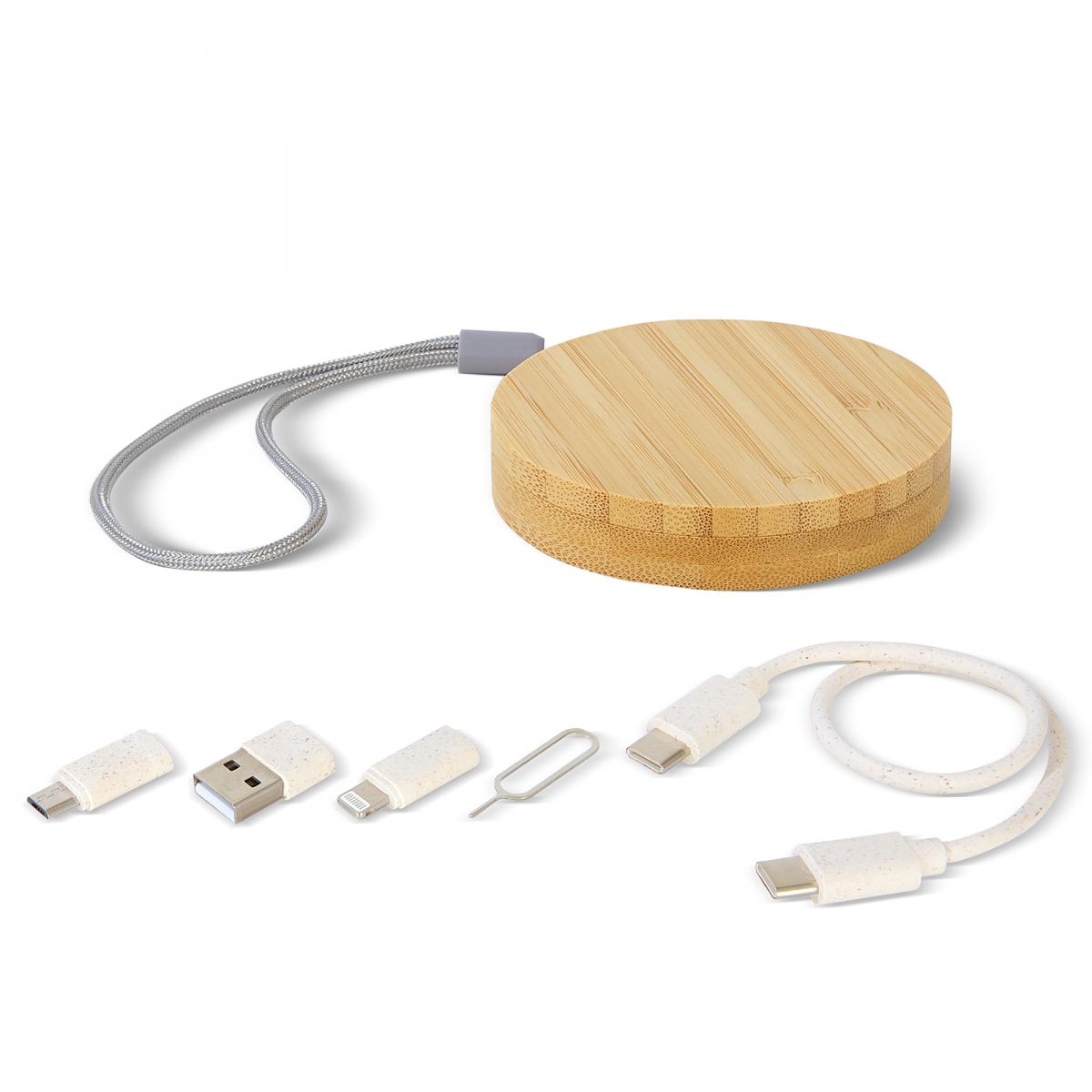 Çok Fonksiyonlu Bambu Gövde Kablo Seti - 3
