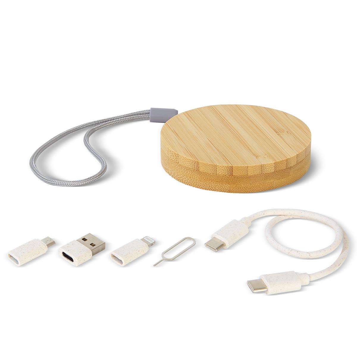 Çok Fonksiyonlu Bambu Gövde Kablo Seti - 4