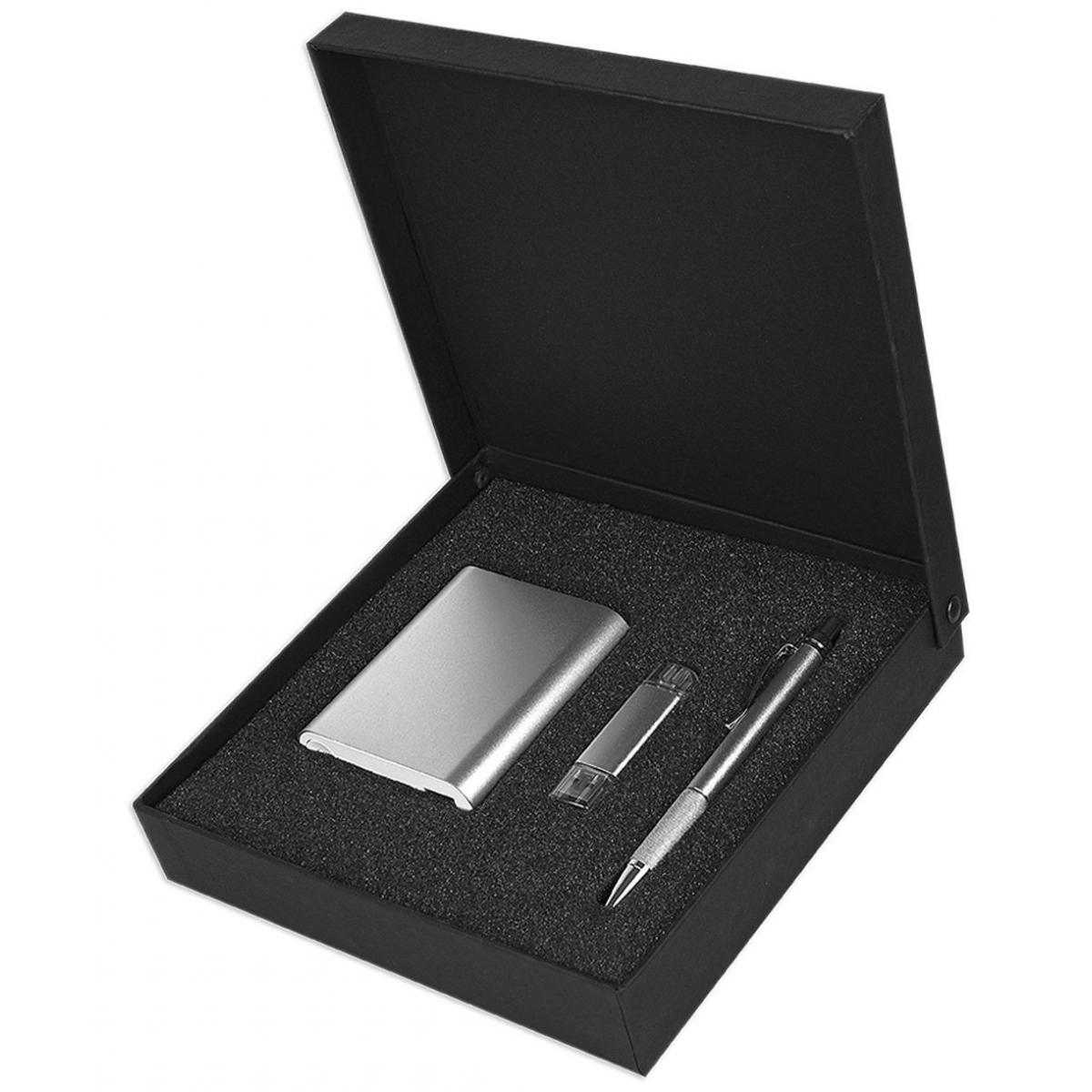 10.000 mAh Powerbank, Metal Kalem, 32gb Usb Bellek Kutulu Hediye Set