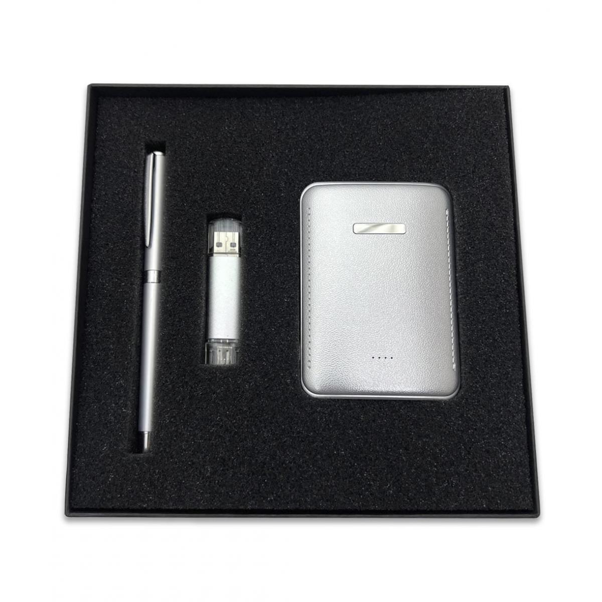 6.000 mAh Powerbank, Roller Kalem, 32gb Usb Bellek Kutulu Hediye Set