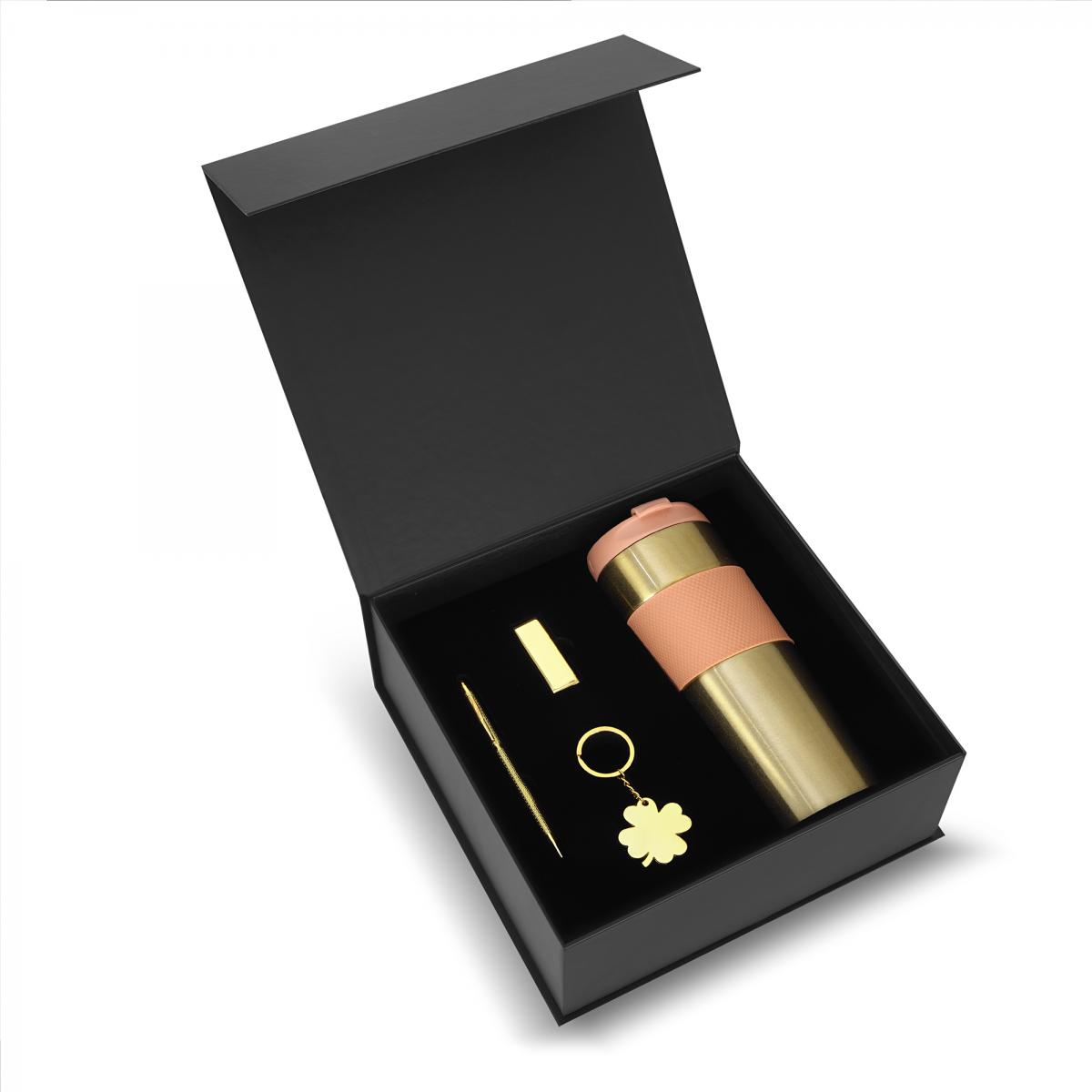 500ml French Press Termos, Anahtarlık, 64gb USB Bellek, Metal Tükenmez Kalem Hediye Seti - 2