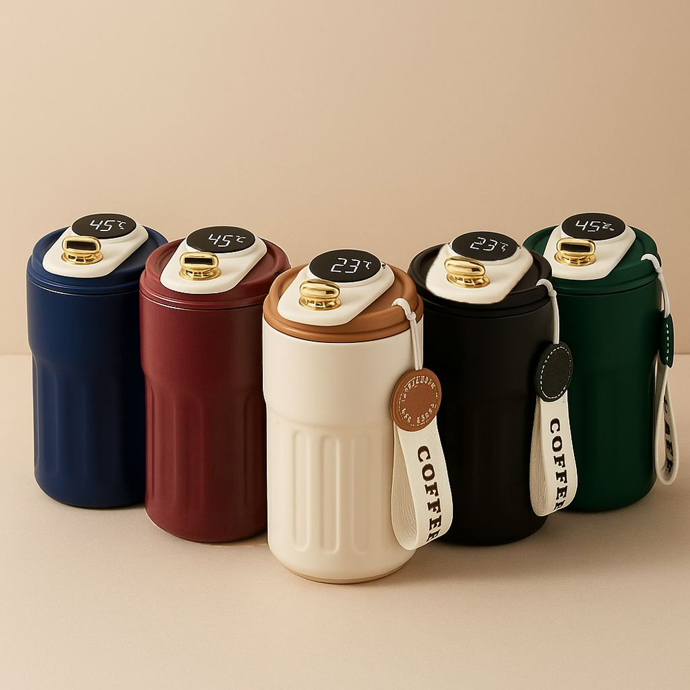 Isı Derece Göstergeli Çelik Termos 500 ml