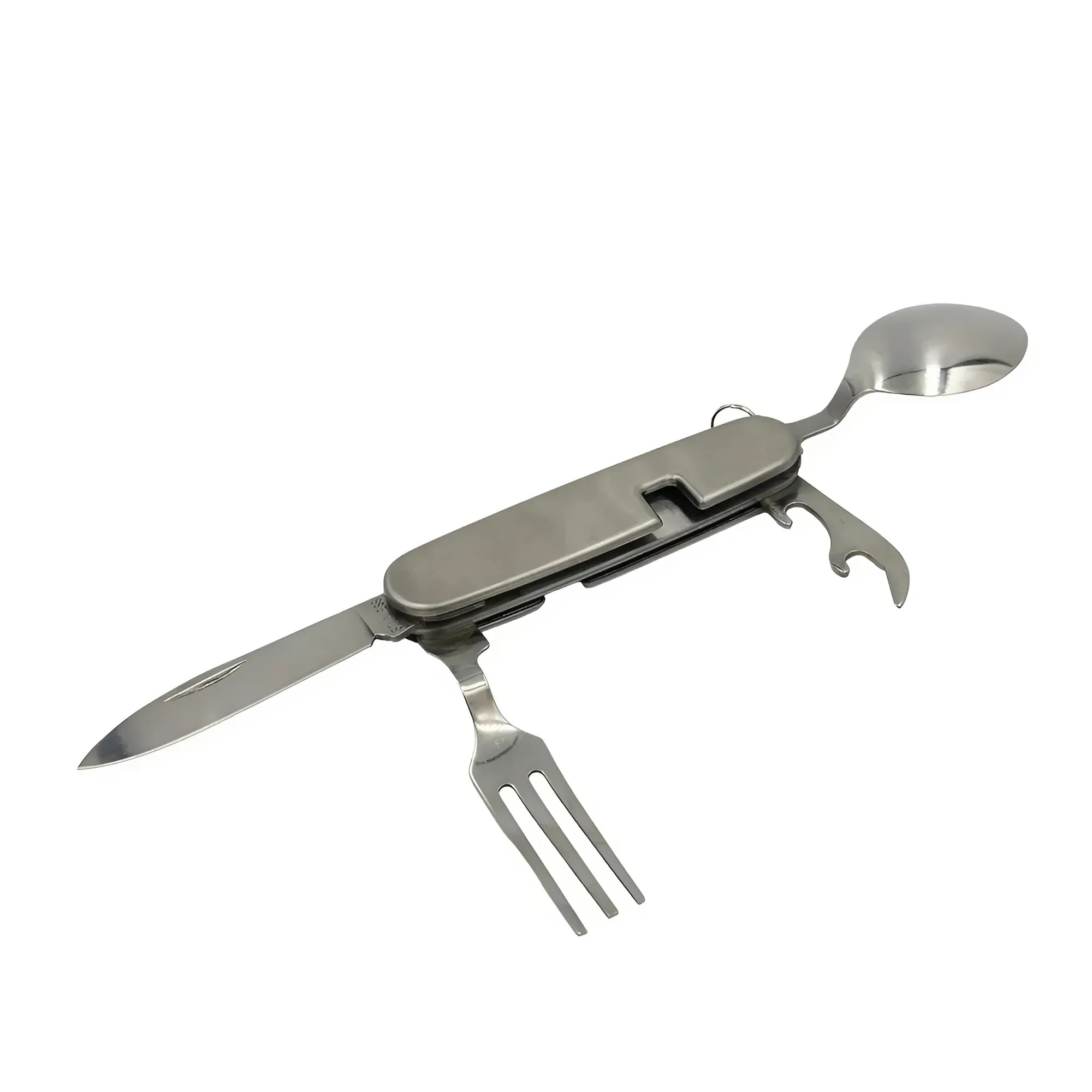 167 - Çok Amaçlı Çatal Kaşık Bıçak Kiti Çakı Seti - Gümüş