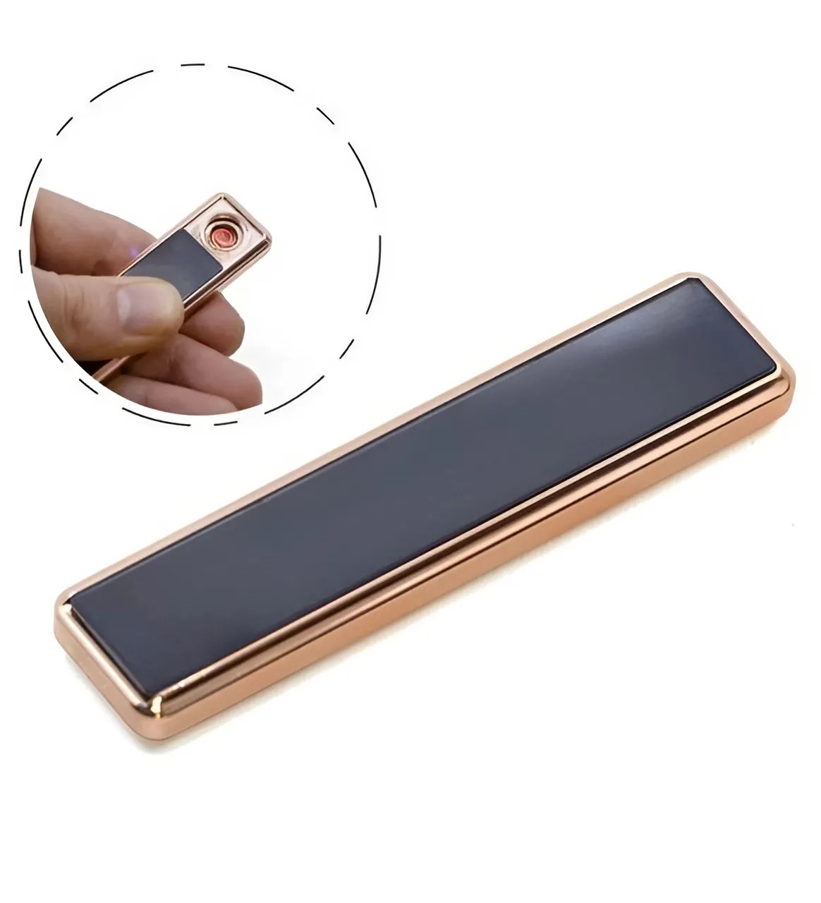 E - 1  USB Şarjlı Elektronik Çakmak - Rose Gold