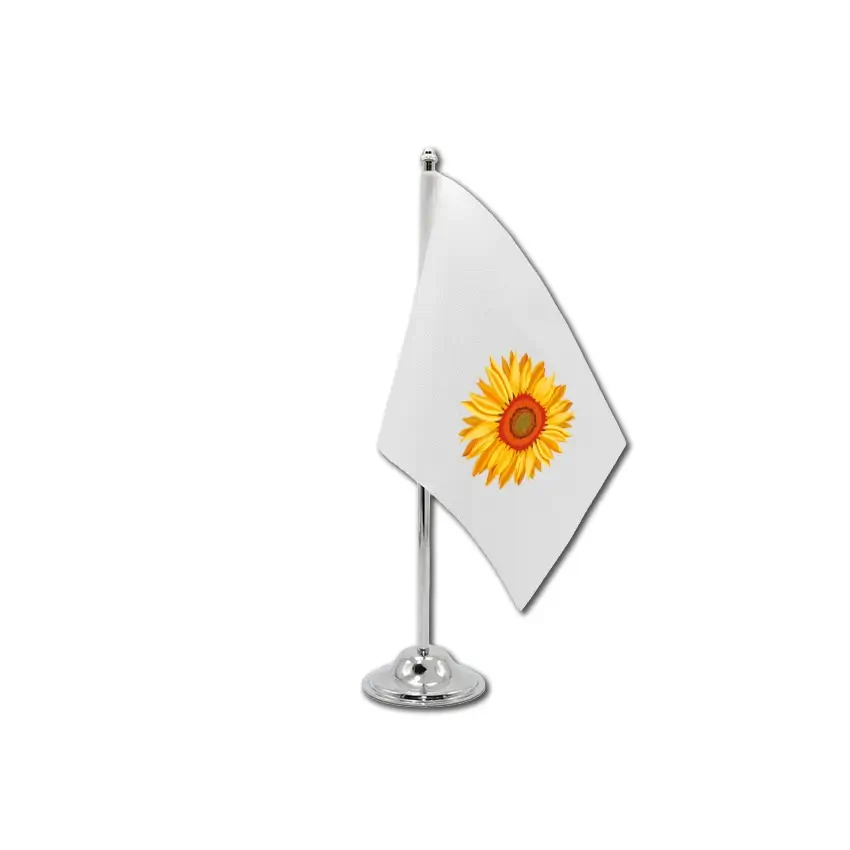 Tekli Krom Masa Bayrağı