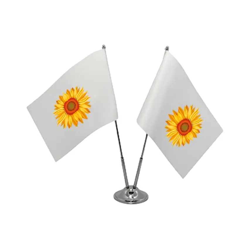 İkili Krom Masa Bayrağı