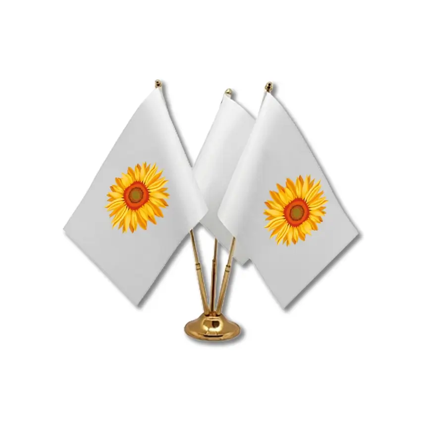 Üçlü Gold Masa Bayrağı