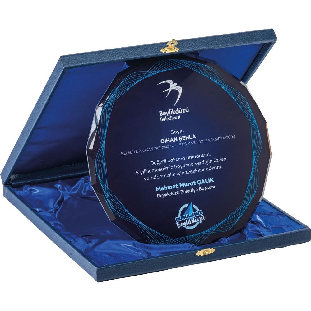 Kutulu Kristal Plaket - 1